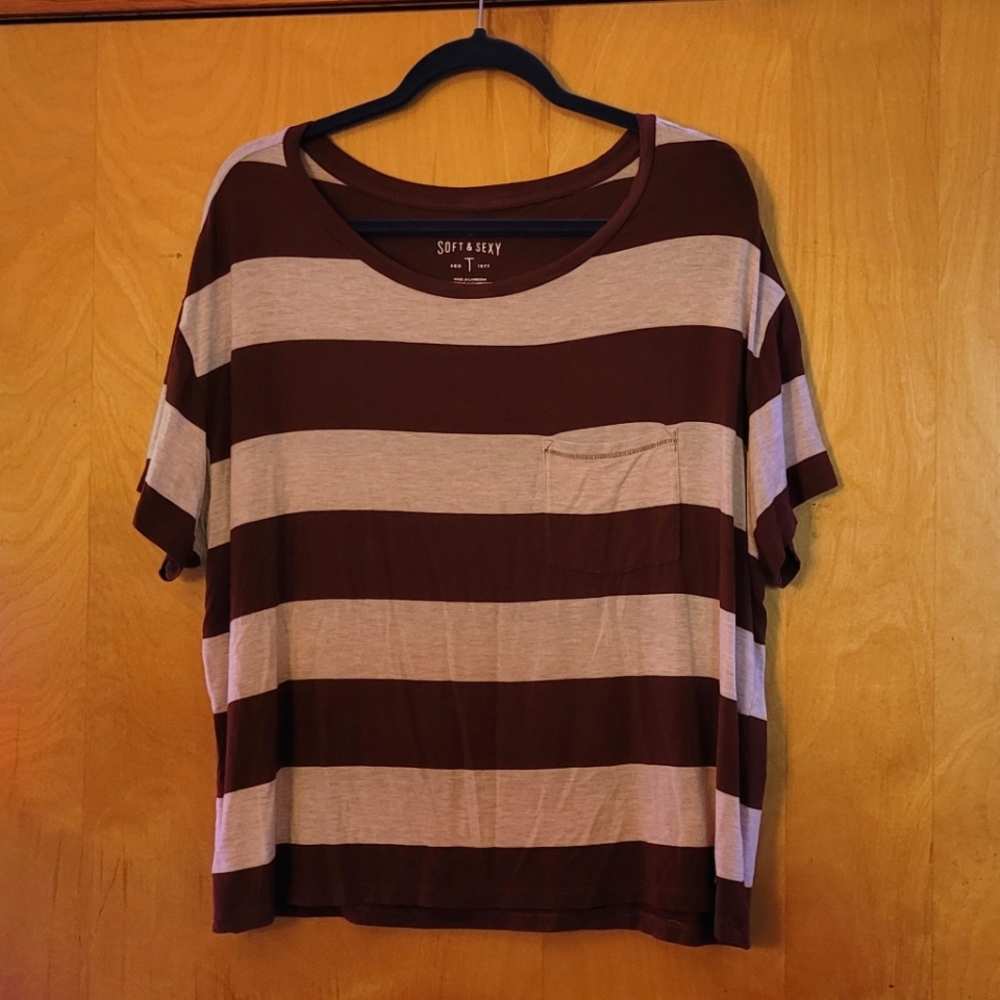 Red + Black Striped Shirts